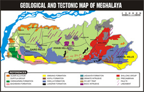 geological map of Meghalaya