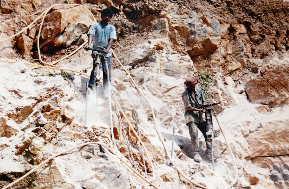 Mining of Limestone in Kommorah, East Khasi Hills